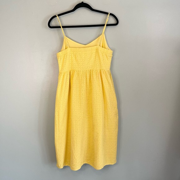 The Prairie by Rachel Ashwell Women's Yellow Spaghetti Strap Eyelet Midi Dress 8 - Picture 2 of 15